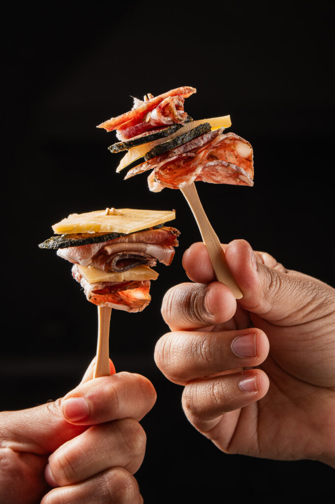 Fotografía Gastronómica de Pincho de Charcutería